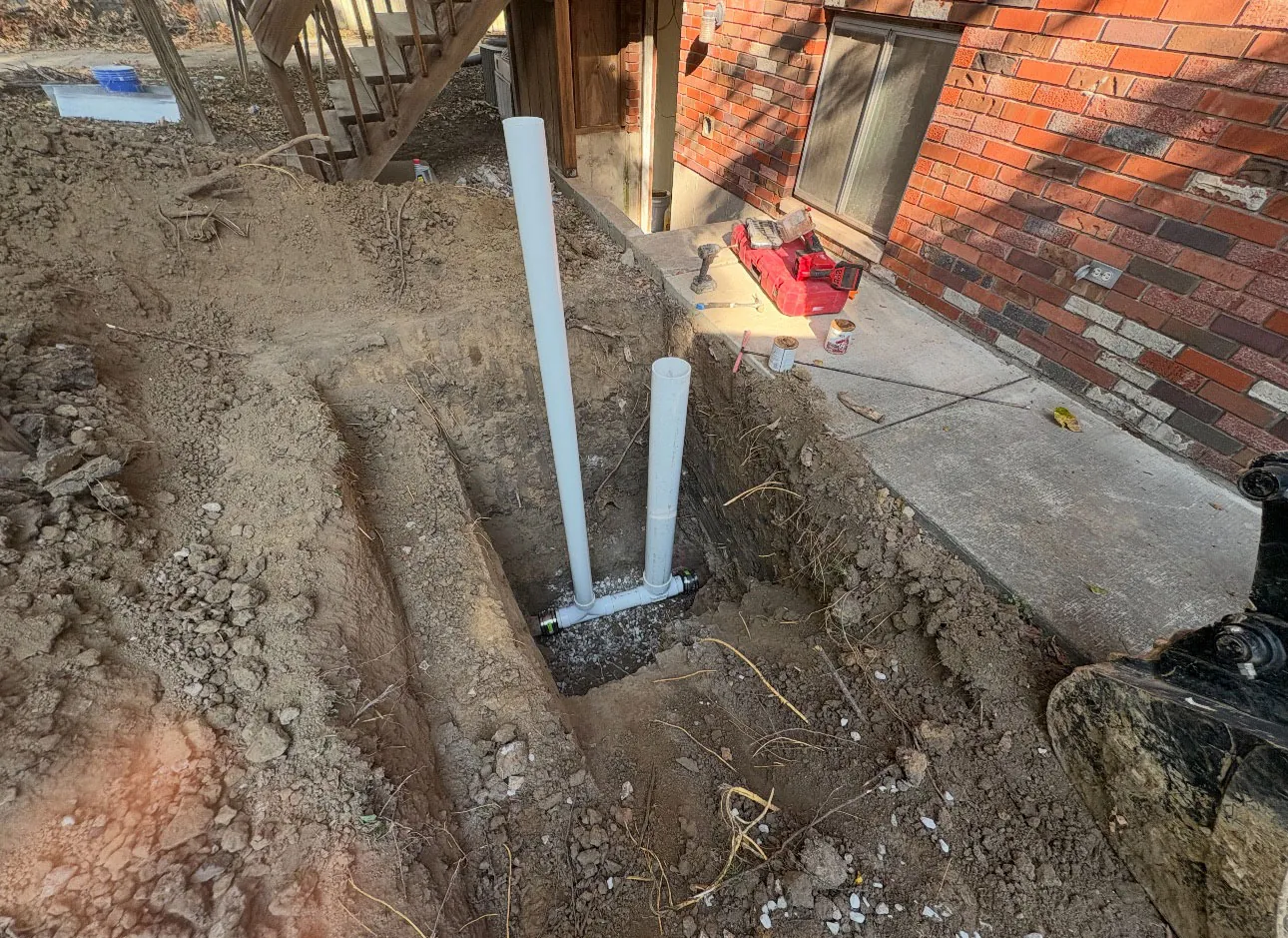 Backwater Valve Installation: homes with basements on a Dig N Drain job